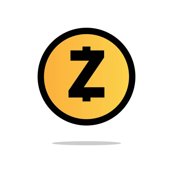 Kryptowährungssymbol Zcash Zec Für Apps Und Webseiten — Stockvektor