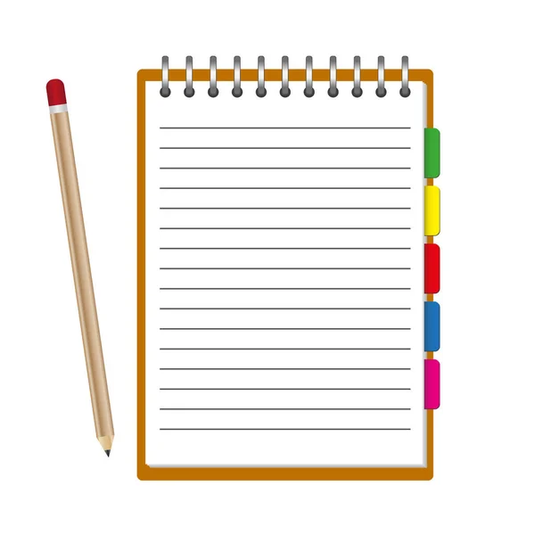 Gerçekçi deri sarmal defter ve detaylı kalem çizimi