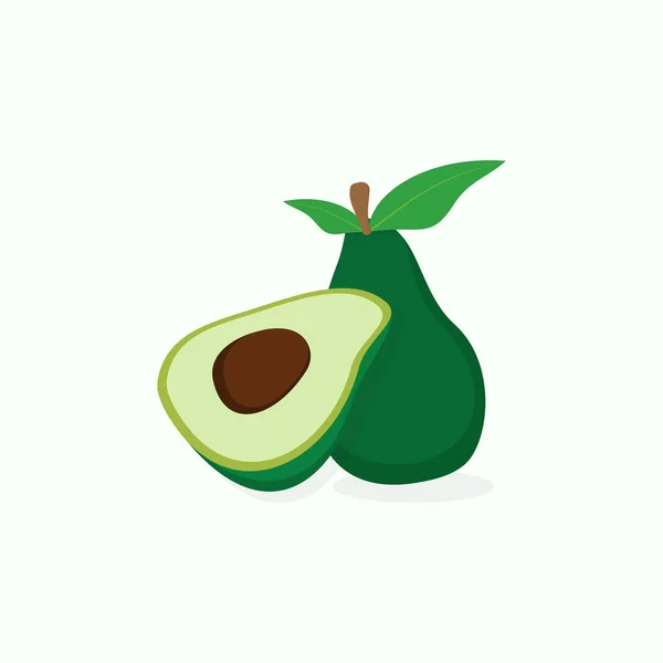 Avocadofrucht Symbol Inneren Vektorillustration — Stockvektor