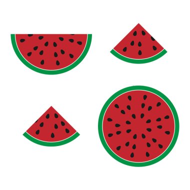 Taze ve sulu tüm karpuz ve dilimler