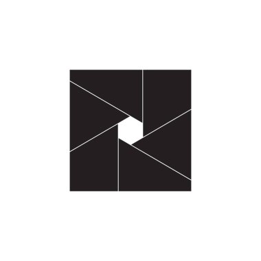 Diyafram ikonu. Açıklık sembolü.