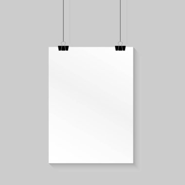 Boş vektör kağıdı çerçeve modeli. Ataçla.