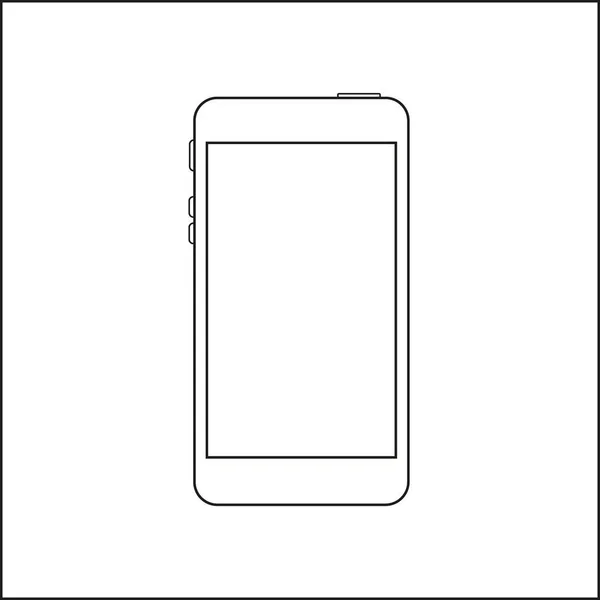 Icono Del Teléfono Inteligente Móvil Ilustración Vectorial Estilo Diseño Plano — Vector de stock