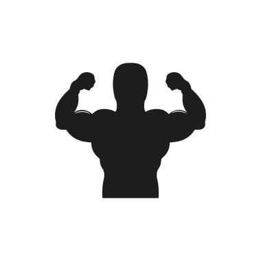 Güçlü güç, kas kolları vektör simgesi