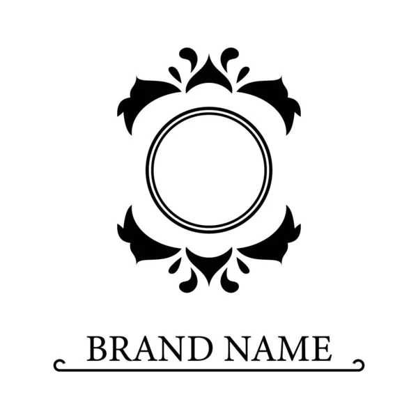 Carta Elegante Elegante Estilo Real Caligrafía Hermoso Logotipo Emblema Dibujado — Archivo Imágenes Vectoriales