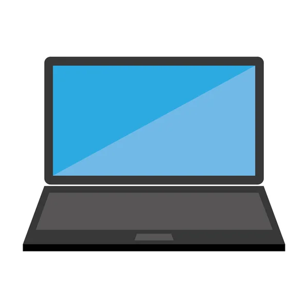 Laptop Simge Vektörü. Basit düz sembol. Beyaz arkaplanda mükemmel siyah resim çizimi.