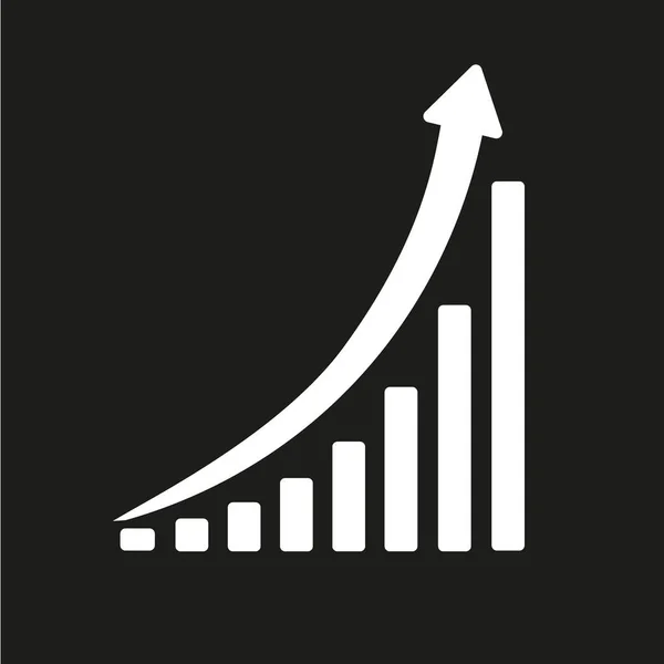 Gráfico Barras Vertical Diagrama Que Representa Icono Crecimiento — Vector de stock