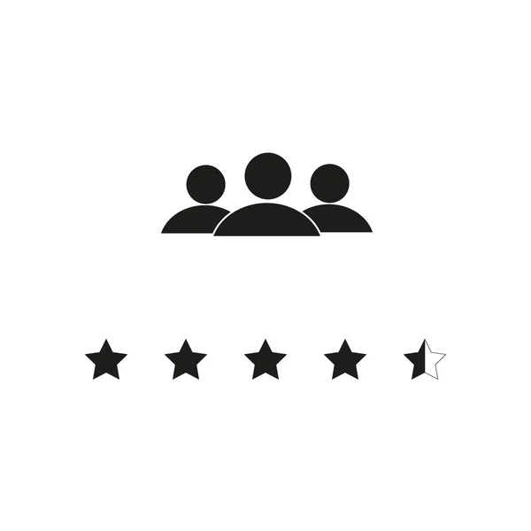 Κριτικές Πελατών Αξιολόγηση User Feedback Concept Vector Icon Επίπεδη Απεικόνιση — Διανυσματικό Αρχείο