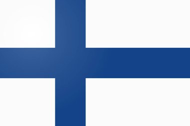 Finlandiya bayrağı, resmi renkler ve doğru orantı. Ulusal Finlandiya bayrağı. Düz vektör çizimi. EPS10.