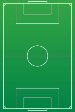 Futbol alanı veya futbol alan arka plan. Vektör yeşil mahkemeye oyun oluşturma.