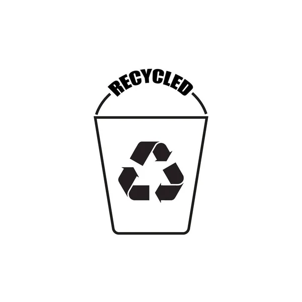 Bouteilles Dans Une Poubelle Recyclage — Image vectorielle