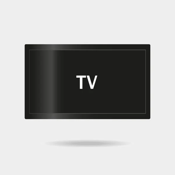 Smart Mock Ekran Telewizora Wektorowego Telewizor Led Wiszący Ścianie — Wektor stockowy