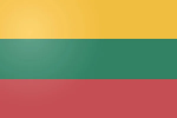 Bandera Lituania Parte Europa — Vector de stock