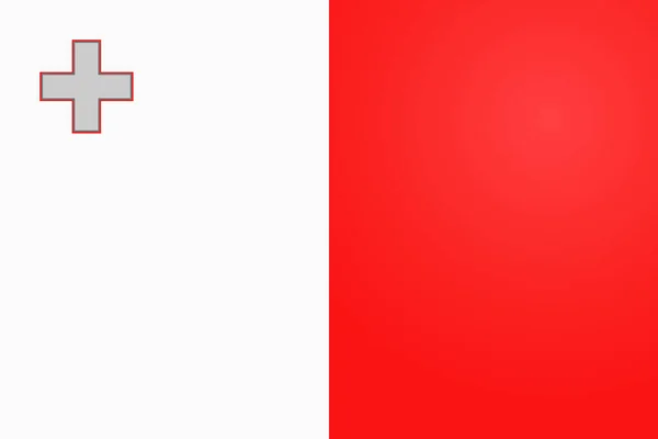 Máltai Zászló Vektor Eredeti Egyszerű Málta Zászló Elszigetelt Vektor Hivatalos — Stock Vector