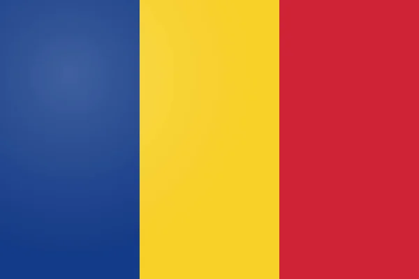 Drapeau Roumanie Couleurs Officielles Proportion Correctement Drapeau National Roumanie Illustration — Image vectorielle