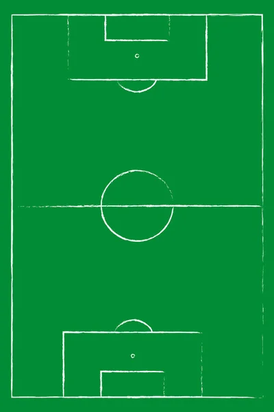 Vlakke Groene Veld Voetbal Gras Voetbalveld Met Lijnsjabloon Vectorstadion — Stockvector