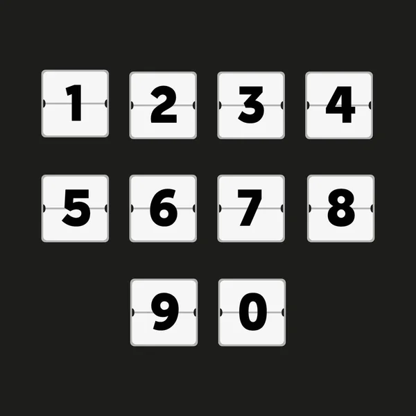 カウントダウンタイマーを反転させ 時間単位のスケジュール 数字数 — ストックベクタ