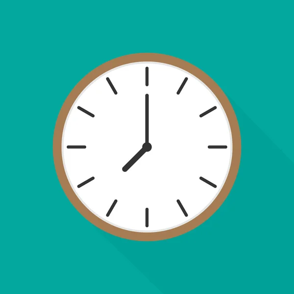 Ilustración Simple Reloj Con Flechas Hora Minuto Segundo Aislado Sobre — Archivo Imágenes Vectoriales