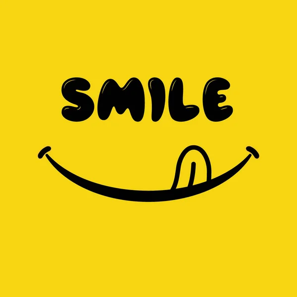 Glimlach Icon Logo Vector Template Ontwerp — Stockvector