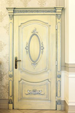 antika ahşap beyaz kapı eski doku