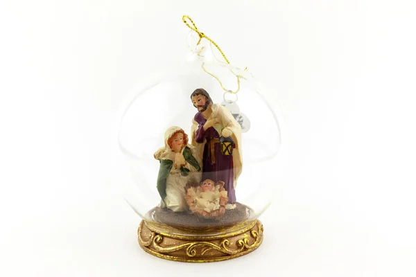 Christmas Ornament Figurine White Background Clipping Path — Stock Photo, Image