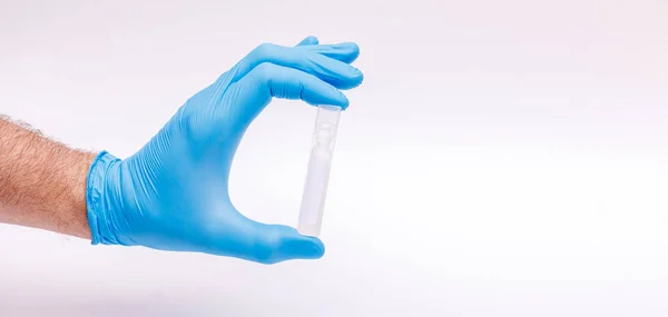 Virus Corona Laboratorio Scienziato Tenere Mano Test Vaccino Nuovo Concetto — Foto Stock