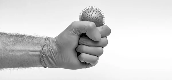 Corona Virus 2019 Most Transmission Virus Bacterai Hand Touch Concept — стоковое фото