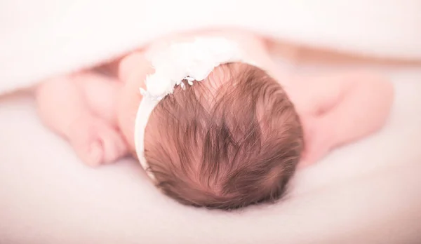 Neugeborene Schlafen Die Ersten Tage Ihres Lebens Niedliches Kleines Neugeborenes — Stockfoto