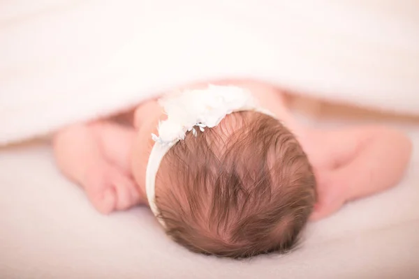 Bebê Recém Nascido Dormir Primeiros Dias Vida Criança Recém Nascida — Fotografia de Stock