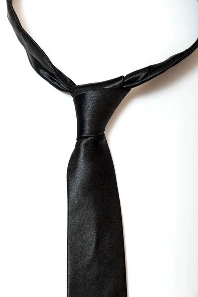Feliz Día Del Padre Inscripción Con Corbata Negra Sobre Fondo —  Fotos de Stock