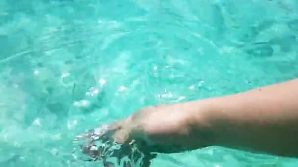 Água Cristalina Oceano Índico Maldivas Mais Clara Cor Mar Água — Vídeo de Stock