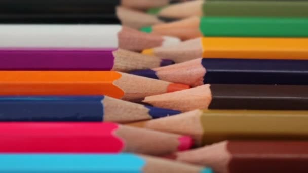 Set Colored Pencils — Stock Video