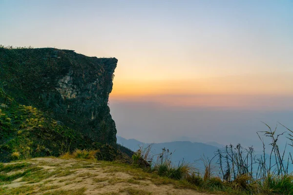 Phu Chee Fah Nascer Sol Chaing Rai Tailândia Imagem De Stock