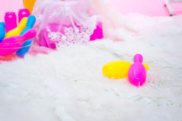 Colorful Plastic Bowling Ball Carpet — Stock Photo, Image