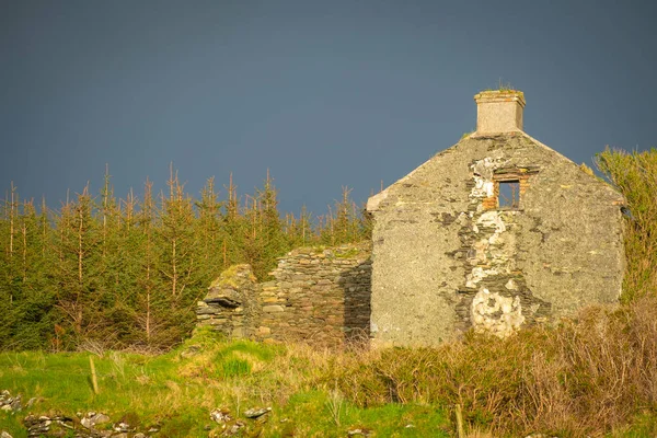 Koyun Başı Yarımadası kıyısındaki ev harabesi, County Cork, İrlanda