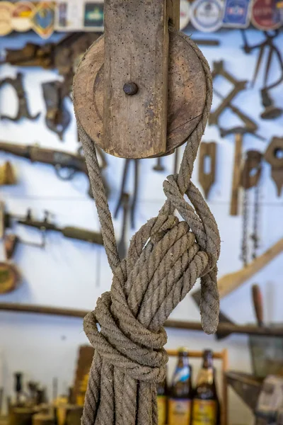 Verschillende Decoratie Een Gerestaureerde Schuur Oud Touw — Stockfoto