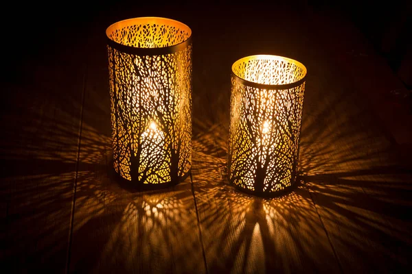 Candle Light Table Candle Glass — Stock Photo, Image