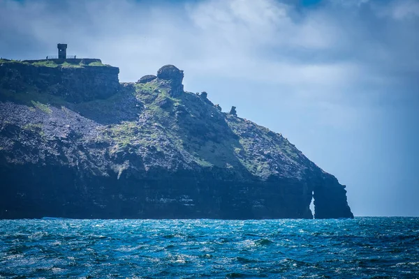 Excursion Bateau Vers Les Falaises Moher Dans Comté Clare Irlande — Photo