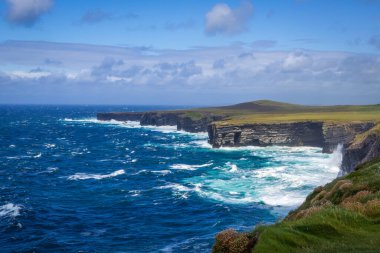 harika doğa ve muhteşem yer Loop Head Deniz Feneri, Co Clare, İrlanda