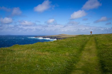 harika doğa ve muhteşem yer Loop Head Deniz Feneri, Co Clare, İrlanda