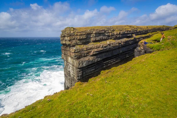 Nádherná Příroda Nádherné Místo Loop Head Lighthouse Clare Irsko — Stock fotografie
