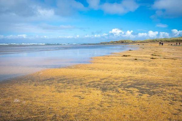 Caminando Por Maravillosa Playa Fanore Burren Clare Irlanda — Foto de Stock