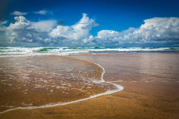 Caminhando Longo Maravilhosa Praia Fanore Burren Clare Irlanda — Fotografia de Stock
