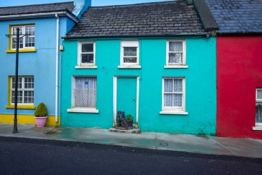 colorful small village Ardgroom on Beara Peninsula, Ireland clipart