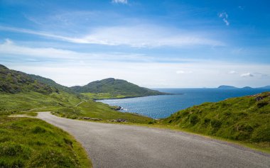 Beara Yarımadası 'nın kuzey tarafındaki muhteşem manzara, Ireland' lar.