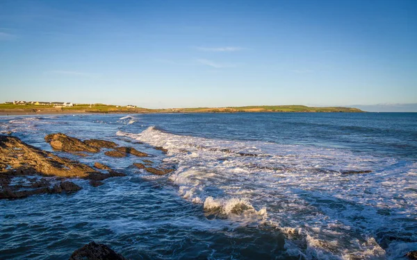 Oceano Atlantico Paesaggio Costiero Durante Tramonto Garrettstown Vicino Kinsale Contea — Foto Stock