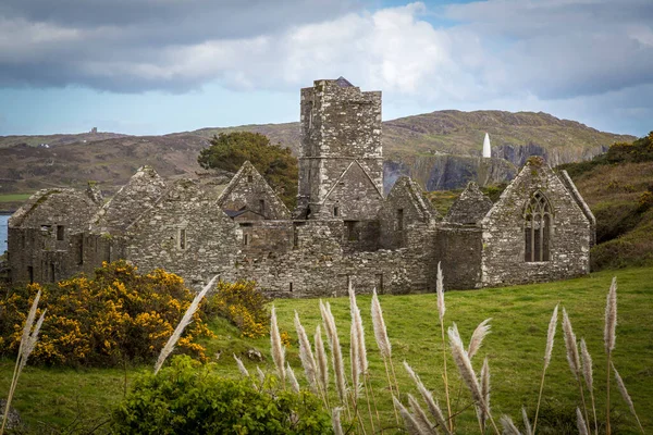 Mainistir Inis Arcain Opactwo Wyspie Sherkin West Cork Irlandia — Zdjęcie stockowe