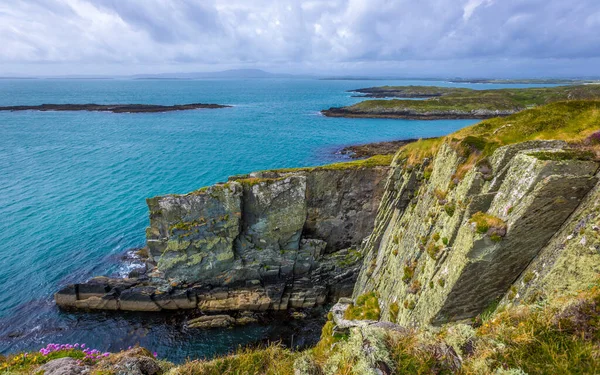 Oceánské Útesy Ostrově Sherkin West Cork Irsko — Stock fotografie