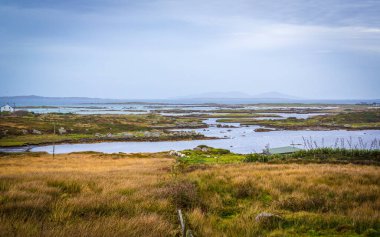 Connemara, Co Galway, İrlanda 'daki güzel manzaralar 