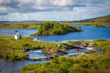 Connemara, Co Galway, İrlanda 'daki güzel manzaralar 